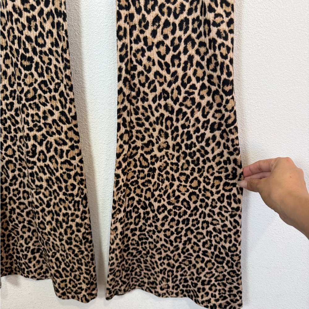 VIBE Leopard Print Bell Bottom Pants Y2K flare style - Picture 4 of 9